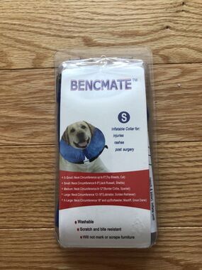 BENCMATE Protective Inflatable Collar for Dogs‎ Size Small Blue New in Box